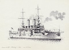 53-Linienschiff 'Habsburg' - 1902 - Nave di linea 