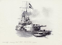 55-Linienschiff 'Erzherzog Karl' - 1905 - Nave di linea - poppavia 