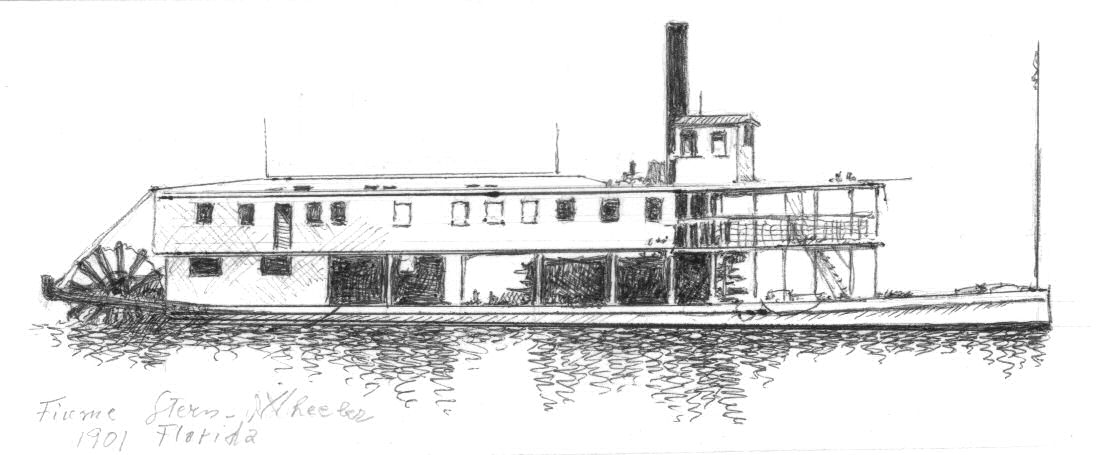 Florida, 1901, fiume Stern-Wheeler