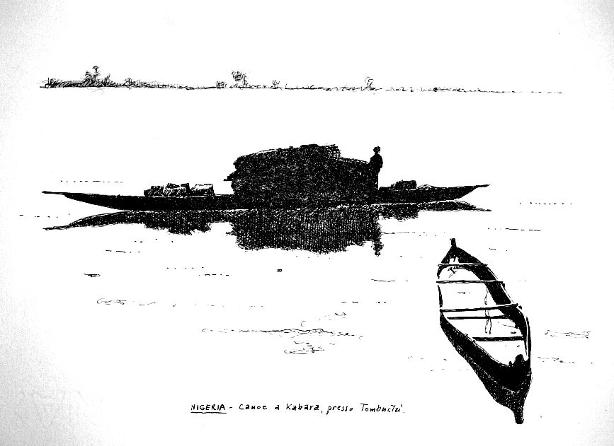 Nigeria - canoe a Kabara, presso Tumbuctù