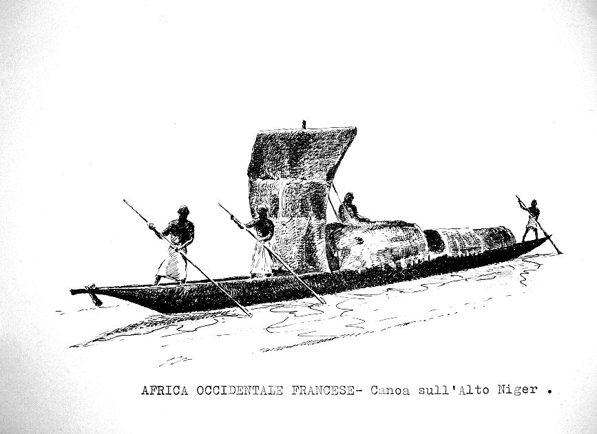 Africa Occidentale Francese - canoa sull'Alto Niger