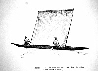  Nigeria - canoa da pesca con rete nel delta del Niger. Vi sono adibite le donne