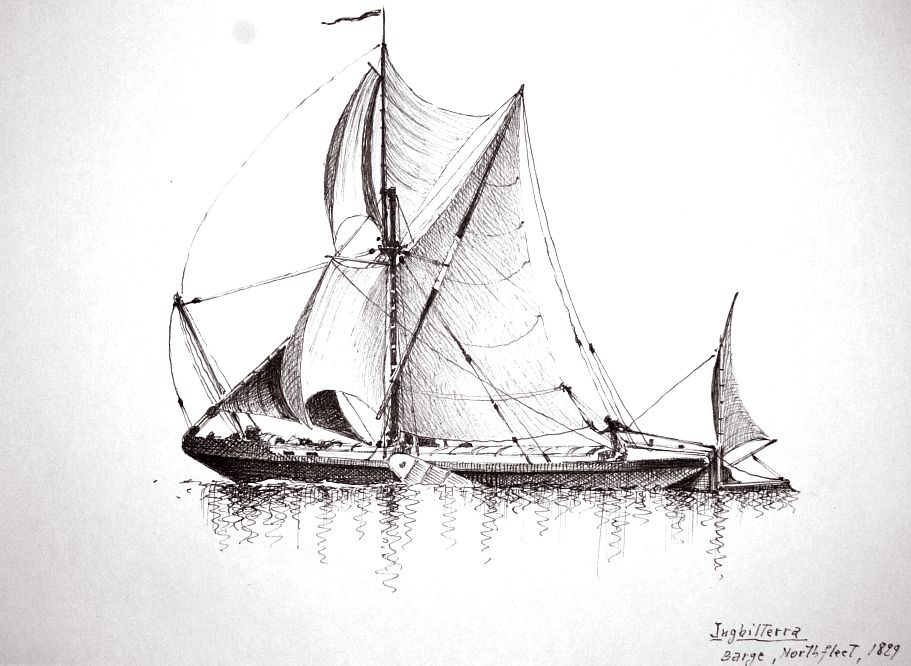 Inghilterra - Barge, Northfleet, 1829