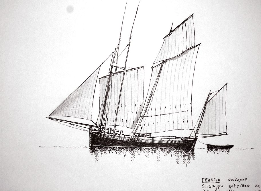 Francia - Bretagna - Scialuppa Grèsillon da 30 t Belle Isle - pesca del tonnoParticolare di attrezzatura di thonier bretone