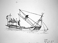  Cina - barca da pesca del Pe-ci-li (da una stampa del 1800)