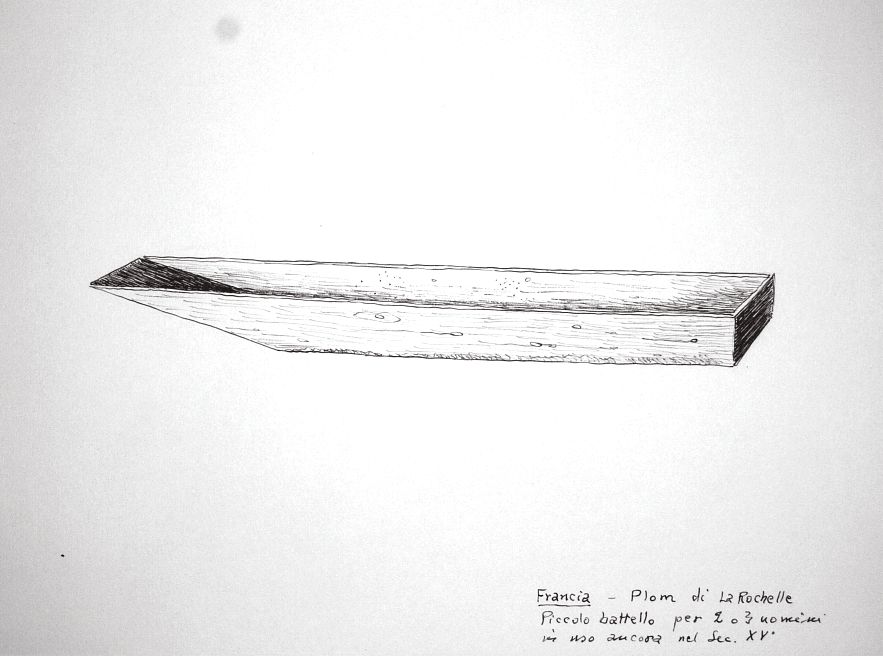 Francia - Plom di La Rochelle - piccolo battello per 2 o 3 uomini in uso ancora nel sec. XV