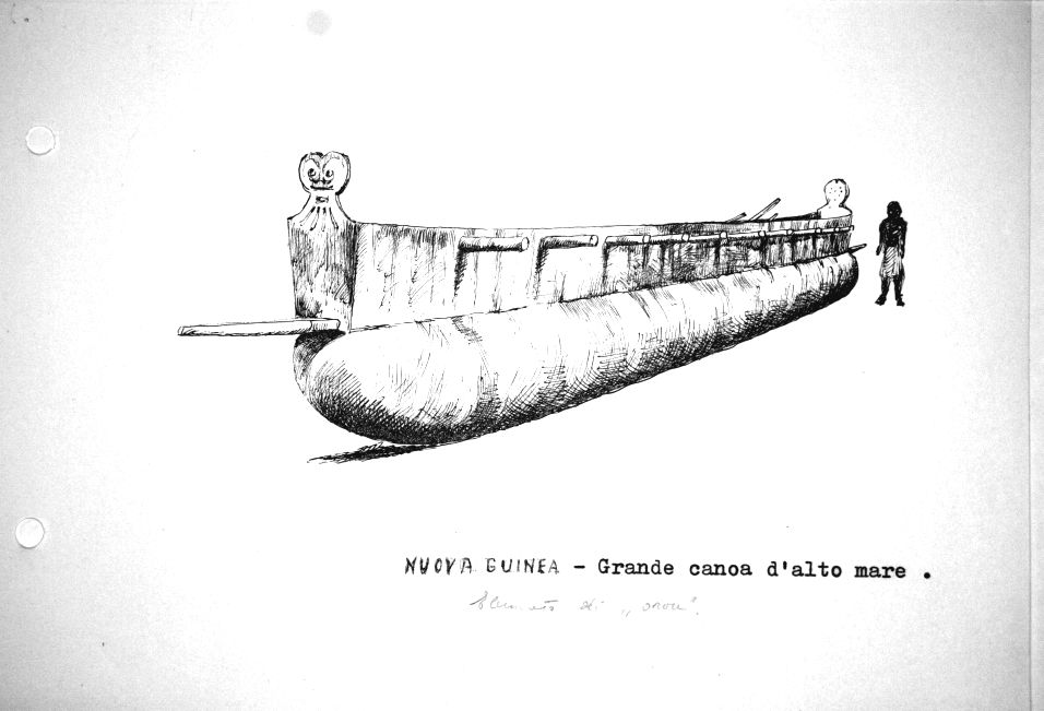 Nuova Guinea - grande canoa d'alto mare