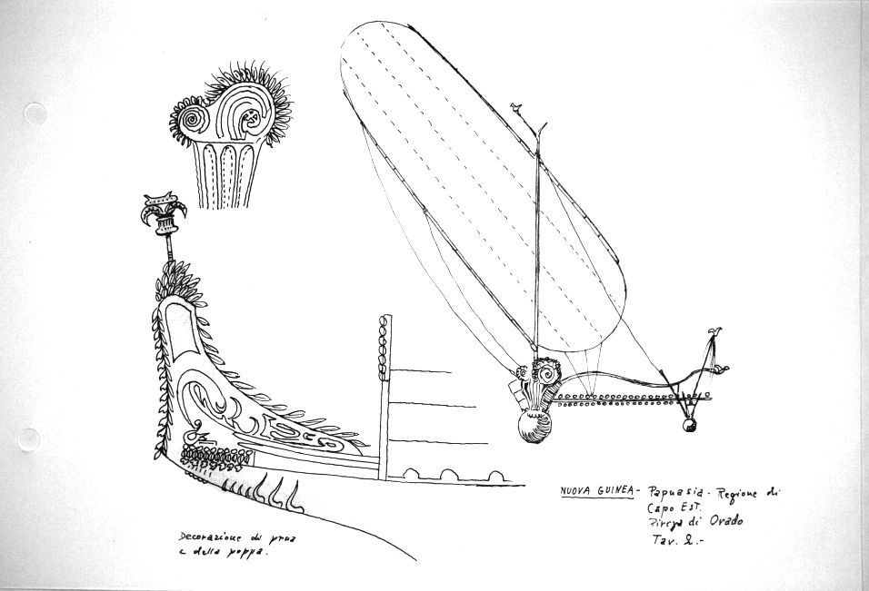 Nuova Guinea - Papuasia - Regione di Capo Est -  piroga di Orado