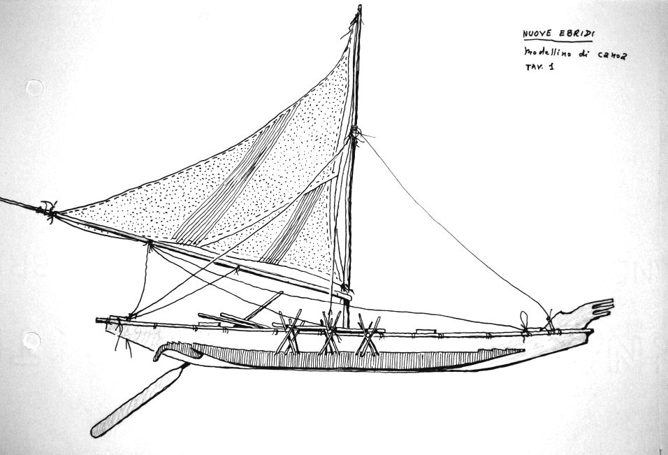Nuove Ebridi - modellino di canoa