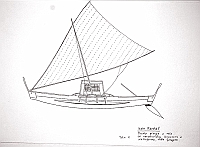  Isole Marshall - piccola piroga a vela col caratteristico bilanciere a piattaforma, detta Garagar (tav.1)