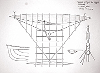  Grande piroga da viaggio Baurau, lunghezza 60 ~ 75 piedi, schema bilanciere