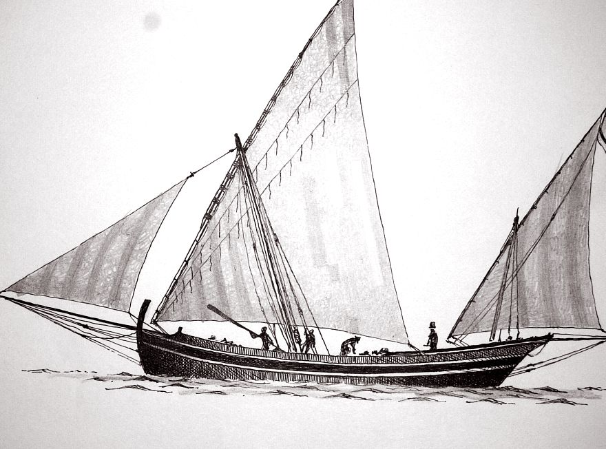 Balancella spagnola (1820) - barca de mitijana da F. Roux