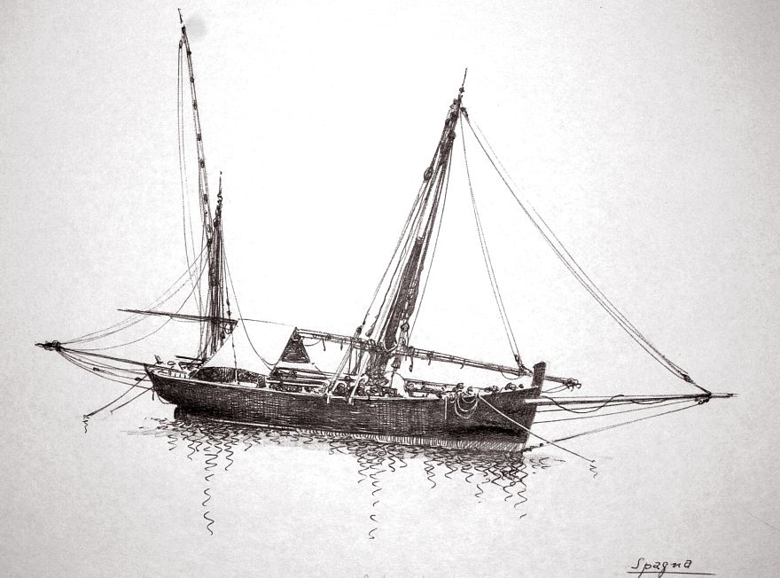 Spagna - Catalogna - falutx (falucho), barca de mitijana